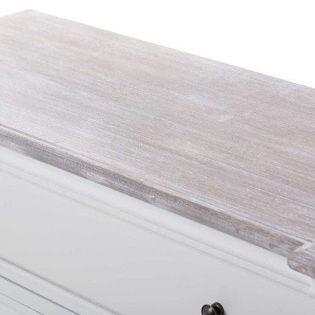 comoda madera blanco natural 100x40x76 cm