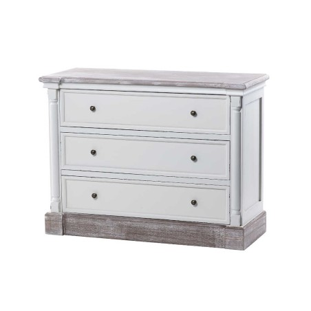 comoda madera blanco natural 100x40x76 cm