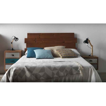 Cabezal  irregular 110-185cm madera de abeto y mdf