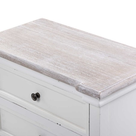 mesita madera blanco natural 53x30x68 cm