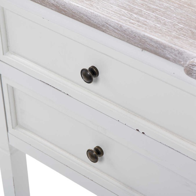 mesita madera blanco natural 53x30x68 cm mesita madera blanco natural 53x30x68 cm