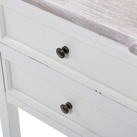 mesita madera blanco natural 53x30x68 cm