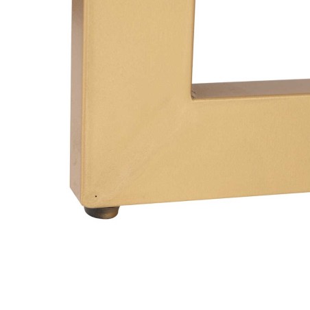 mesa comedor mdf metal blanca dorada 180x90x75 cm