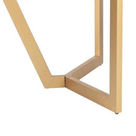 mesa comedor mdf metal blanca dorada 180x90x75 cm