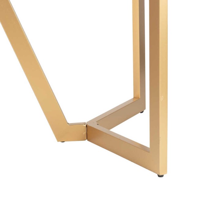 mesa comedor mdf metal negra dorada 180x90x75 cm