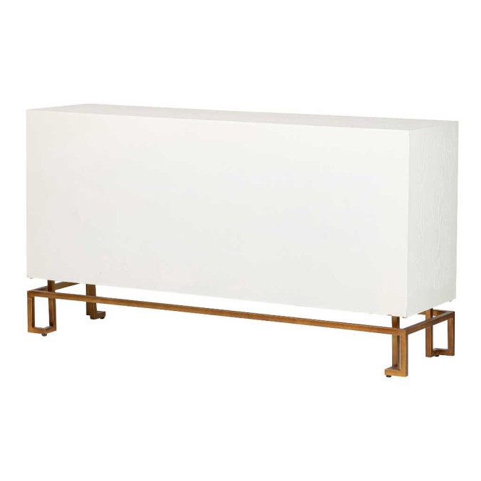 aparador blanco-dorado madera-metal 152x40x82 cm aparador blanco-dorado madera-metal 152x40x82 cm