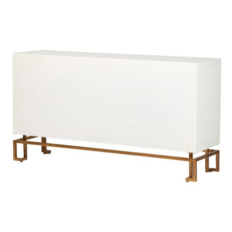 aparador blanco-dorado madera-metal 152x40x82 cm