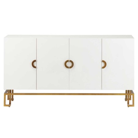 aparador blanco-dorado madera-metal 152x40x82 cm