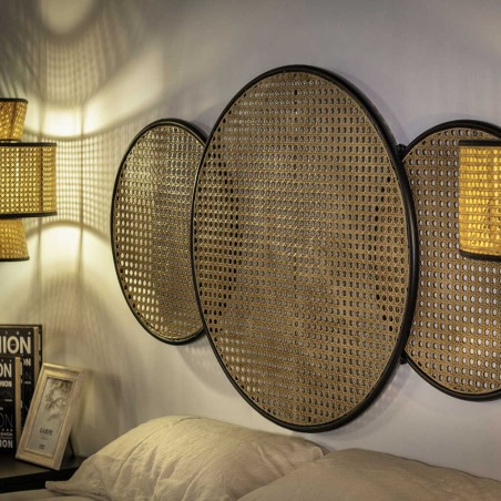 cabecero-adorno pared rejilla metal 160x5x80 cm