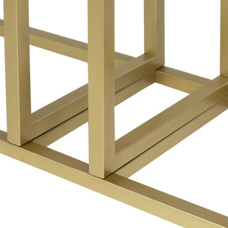 consola madera-metal blanco-dorado 120x35x81 cm