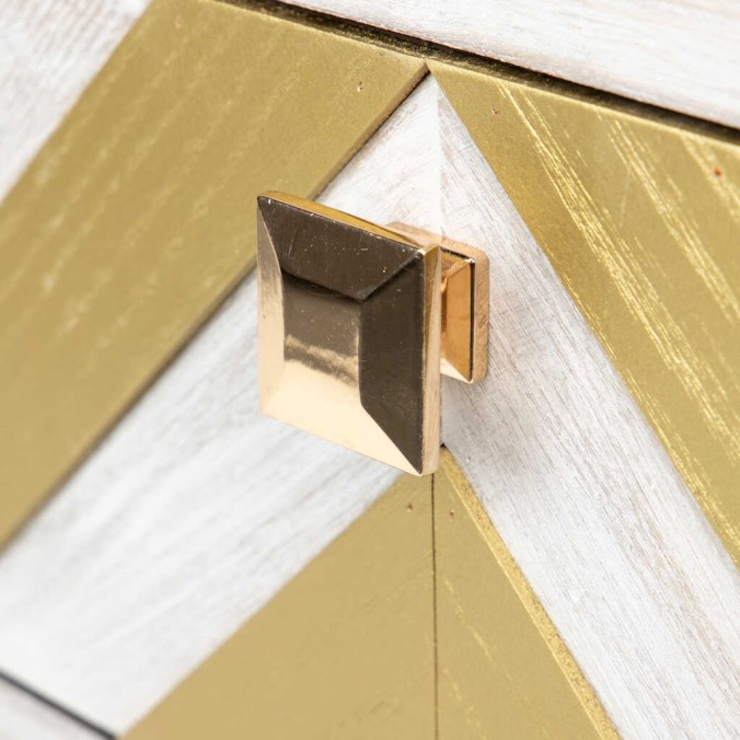 mesita madera-metal blanco-dorado 50x34x55 cm mesita madera-metal blanco-dorado 50x34x55 cm
