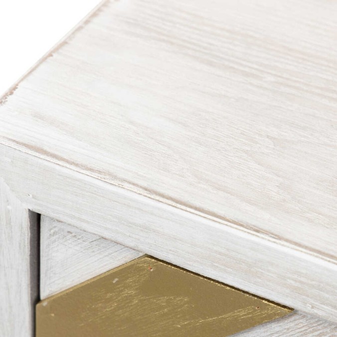 mesita madera-metal blanco-dorado 50x34x55 cm mesita madera-metal blanco-dorado 50x34x55 cm