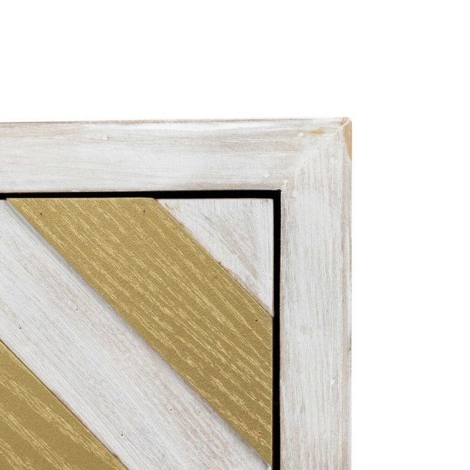 mesita madera-metal blanco-dorado 50x34x55 cm mesita madera-metal blanco-dorado 50x34x55 cm