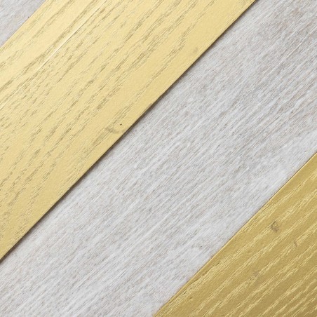 cabinet madera-metal blanco-dorado 100x45x160 cm