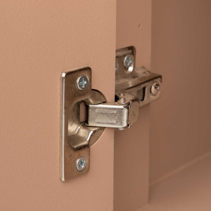 aparador madera-metal blanco-dorado 140x40x82 cm