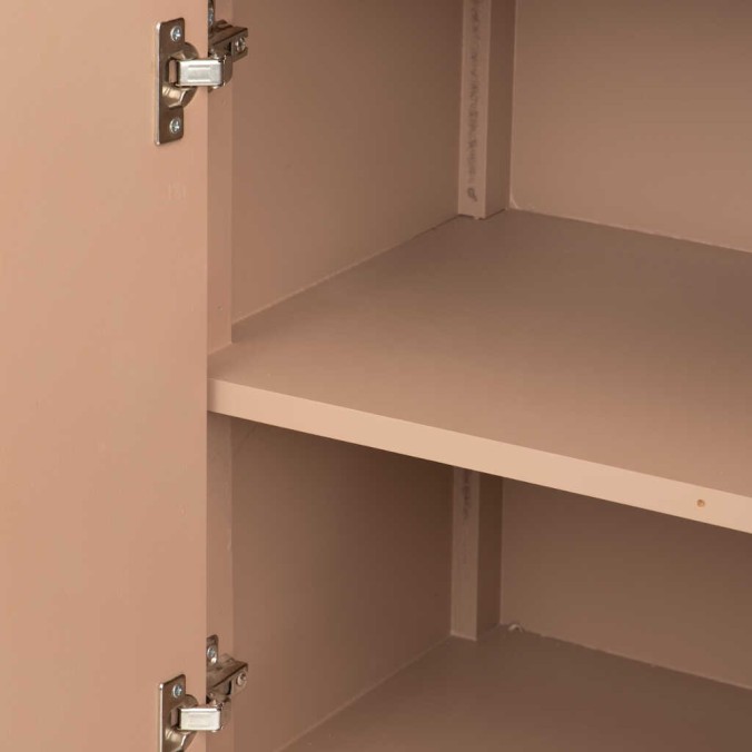 aparador madera-metal blanco-dorado 140x40x82 cm