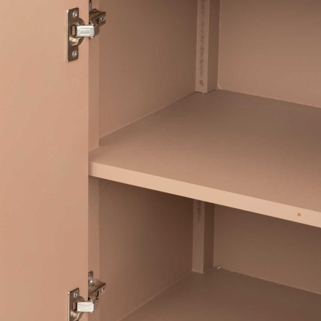 aparador madera-metal blanco-dorado 140x40x82 cm