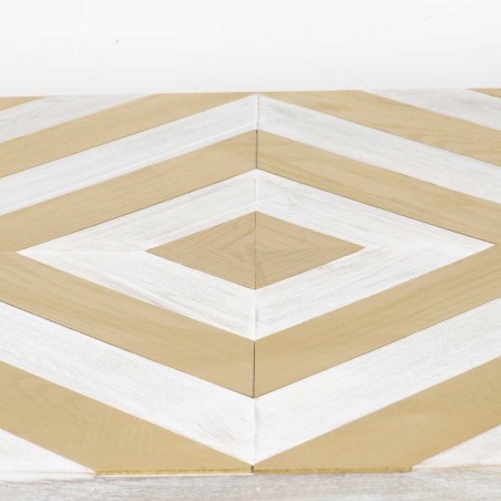 mesa comedor madera-metal blan.-dora. 180x90x77 cm