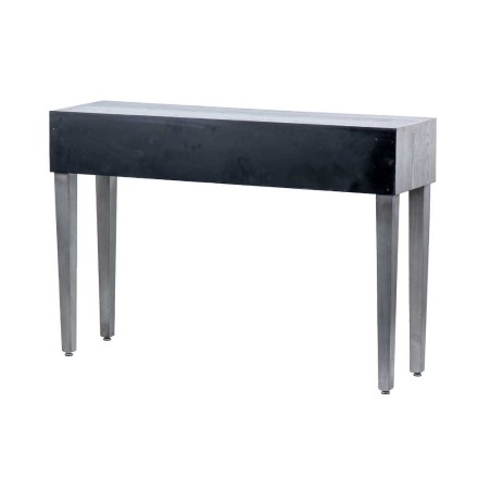 consola 2 cajones madera plata 120x35x80 cm