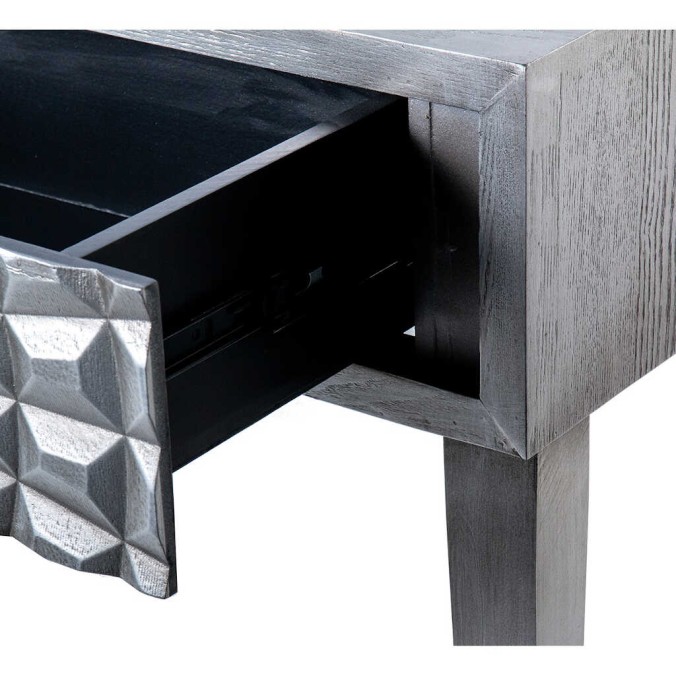 consola 2 cajones madera plata 120x35x80 cm consola 2 cajones madera plata 120x35x80 cm