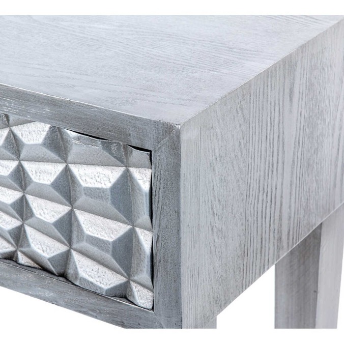 consola 2 cajones madera plata 120x35x80 cm consola 2 cajones madera plata 120x35x80 cm