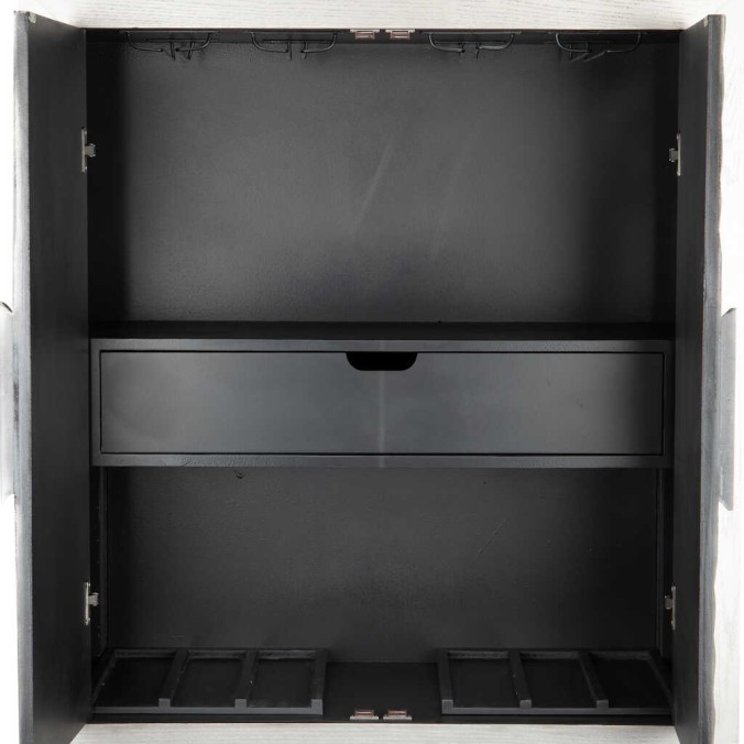 cabinet alto madera plata 100x45x161 cm