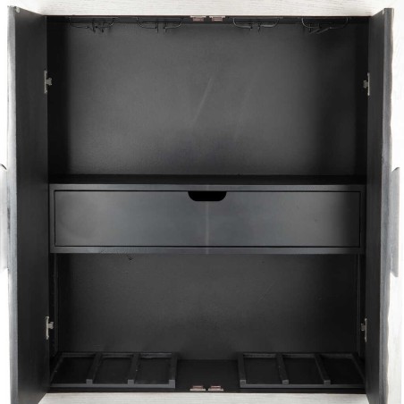 cabinet alto madera plata 100x45x161 cm