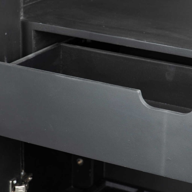 cabinet alto madera plata 100x45x161 cm