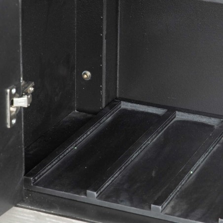 cabinet alto madera plata 100x45x161 cm