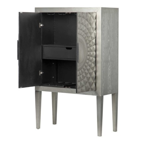 cabinet alto madera plata 100x45x161 cm