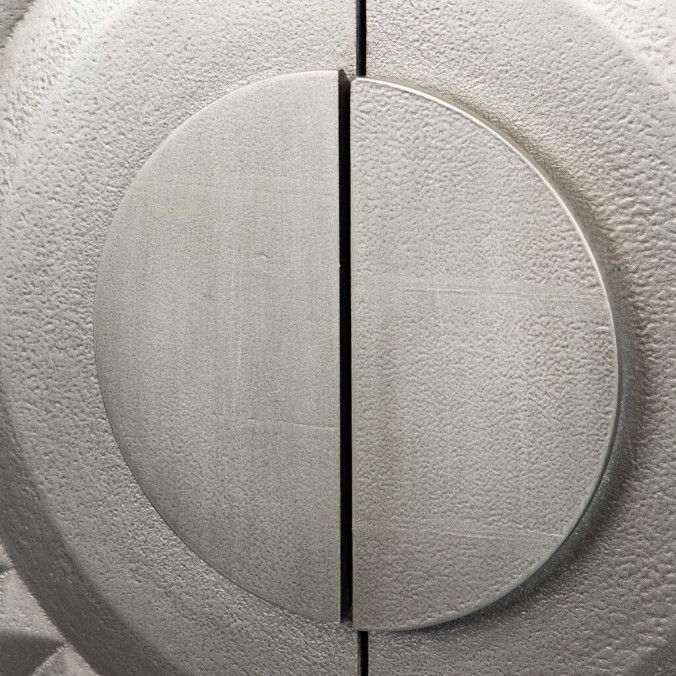 cabinet alto madera plata 100x45x161 cm