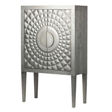 cabinet alto madera plata 100x45x161 cm