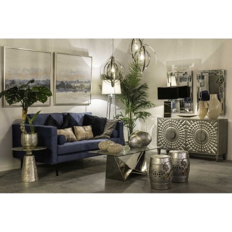 aparador madera plata 140x40x82 cm