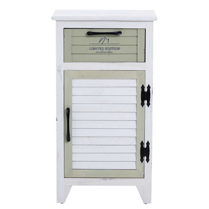 mesita madera blanco / verde 40x29x74 cm mesita madera blanco / verde 40x29x74 cm