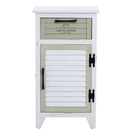 mesita madera blanco / verde 40x29x74 cm