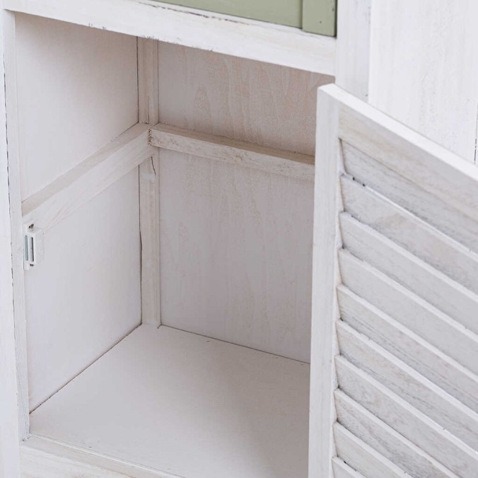 mesita madera blanco / verde 40x29x74 cm mesita madera blanco / verde 40x29x74 cm
