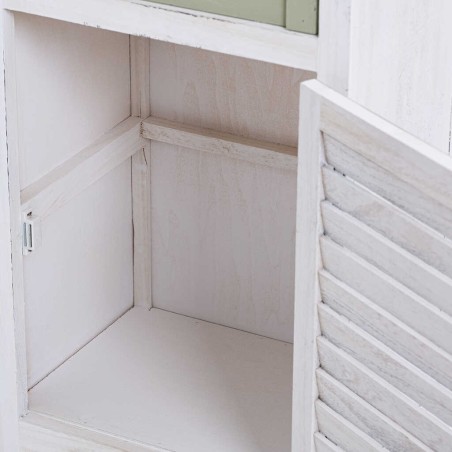 mesita madera blanco / verde 40x29x74 cm