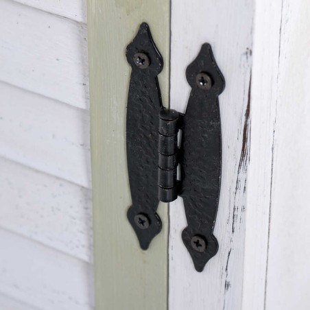 mesita madera blanco / verde 40x29x74 cm