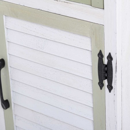 mesita madera blanco / verde 40x29x74 cm