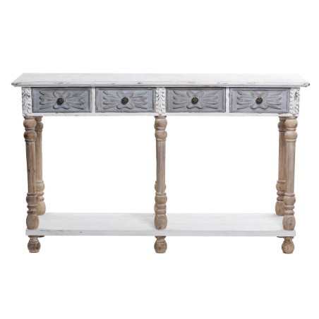 consola doble c/ 4 cajones y balda 142x39,5x87 cm