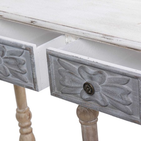 consola doble c/ 4 cajones y balda 142x39,5x87 cm