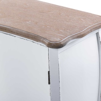 cabinet 2 puertas madera blanco-natural 90x30x80cm 2