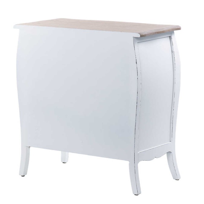 comoda 3 cajones blanco-natural 80x40x80 cm