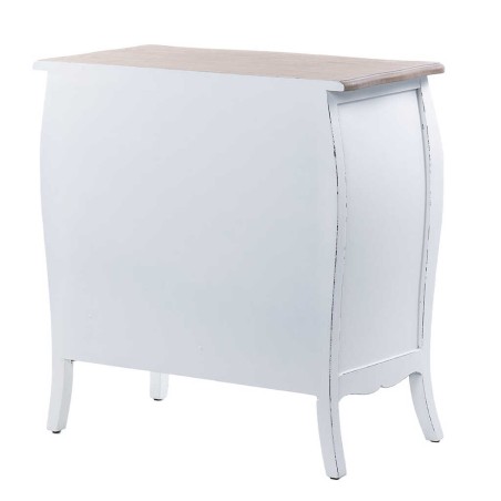 comoda 3 cajones blanco-natural 80x40x80 cm