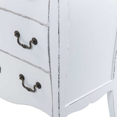 comoda 3 cajones blanco-natural 80x40x80 cm