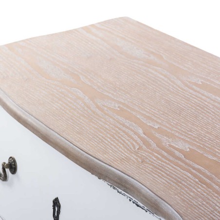 comoda 3 cajones blanco-natural 80x40x80 cm