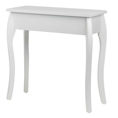 consola madera blanca-plata tallada 80x30x80 cm