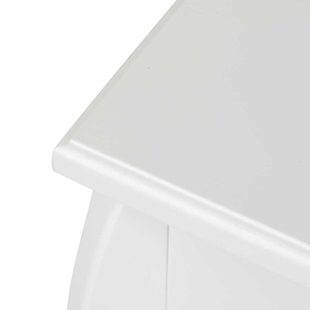 consola madera blanca-plata tallada 80x30x80 cm