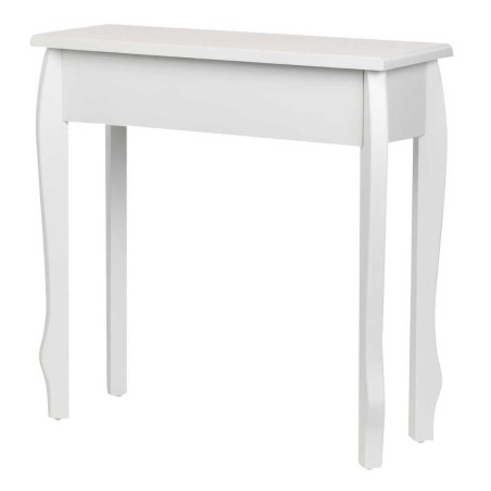 consola madera blanca champagne tallada 80x30x80cm