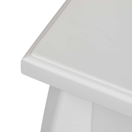 consola madera blanca champagne tallada 80x30x80cm